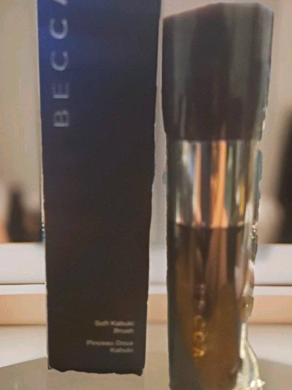 BECCA Kabuki Makeup Brush in Black and Gold Finish